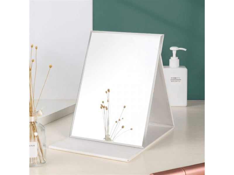  Miroir portable ultra hd - miroir pliable multi-angles sur piedà mainde bureau 8 x 5,9 pouces  - Conforama E