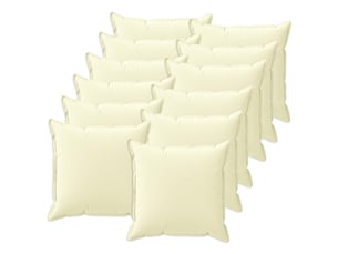 Lot de 12 housses de coussin houten crème 45 x 45 cm polyester cf49004