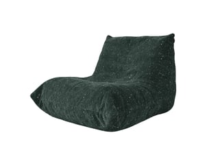 Fauteuil 1 place - 100x90x80cm - fauteuil pouf chenille lumineux avec mousse haute résilience - vert