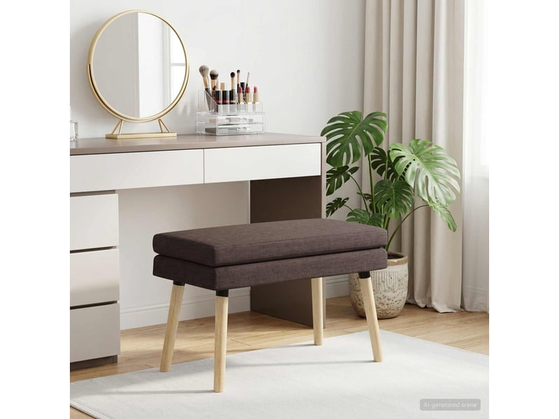  Banc d'entrée, banc à double couche marron foncé 80x40x47 cm tissu  - Conforama C