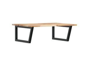 Étagère de vasque murale acier et bois massif d'acacia shl8087