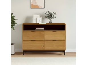 Commode 1 tiroir(s)    <strong></strong> <strong></strong> coloris marron largeur 110 cm