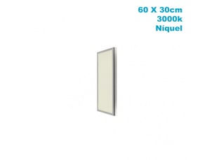 Panneau led en saillie abrila tolstoi 36 w 2880 lm 3000 k argenté 2,3 x 60 x 30 cm