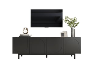 Meuble tv coloris noir 175 cm MEUBLIV  