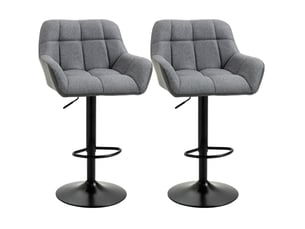 tabouret de bar assise réglable en hauteur <strong>HAUSS SPOLE</strong> - gris hauteur d'assise 64 cm vendu Par paire