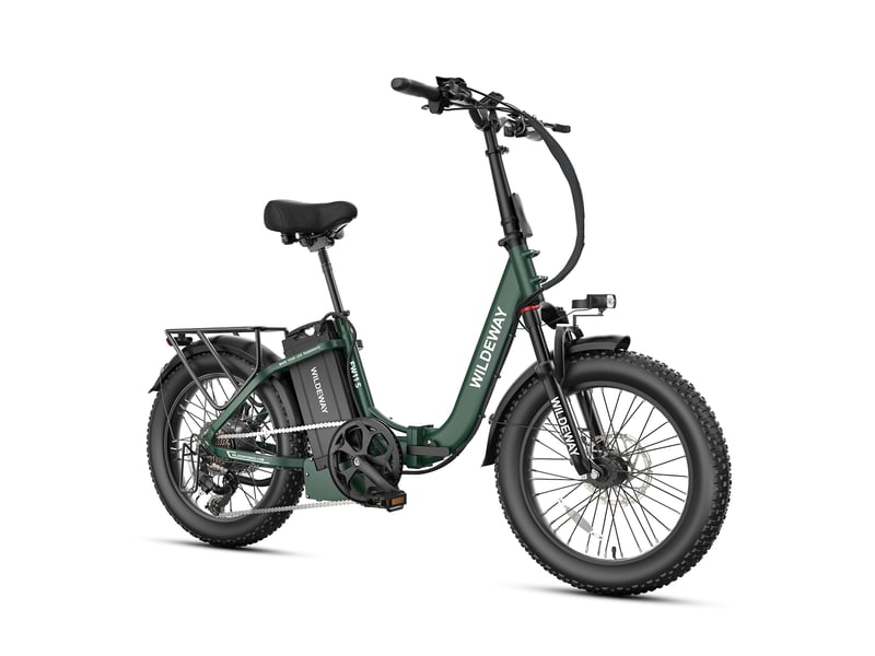 Vélo électrique pliable cadre ouvert wildeway fw11s, 48v 35ah, pneus 20, vert - Conforama A