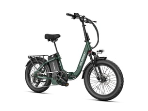 Vélo électrique pliable cadre ouvert wildeway fw11s, 48v 35ah, pneus 20, vert