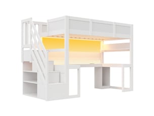 Lit superposé 90x200 cm <strong>OOIILLEE</strong>  <strong></strong> coloris blanc