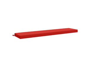 Coussin de banc, coussin d'assise, coussin de canapé soest 100 % polyester rouge 170 x 40 x 8 cm cf53521
