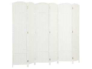 Paravent interieur en bois 6 panneaux 240 x 170 cm séparateur de pièce pliable pour salon, chambre à coucher, naturel