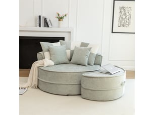 Fauteuil fixe  <strong></strong> Tissu vert