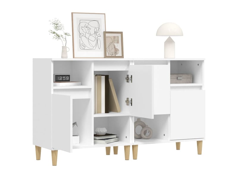  Buffets 2 pcs - bahut - meuble de rangement blanc 60x35x70 cm bois d'ingénierie  - Conforama D