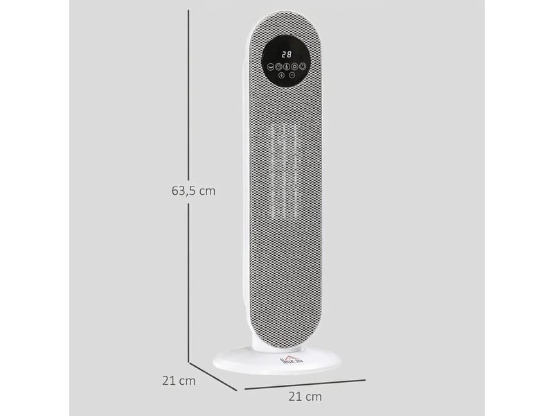  Radiateur électrique céramique ptc 2000w blanc chauffage d'appoint 2000w  - Conforama E