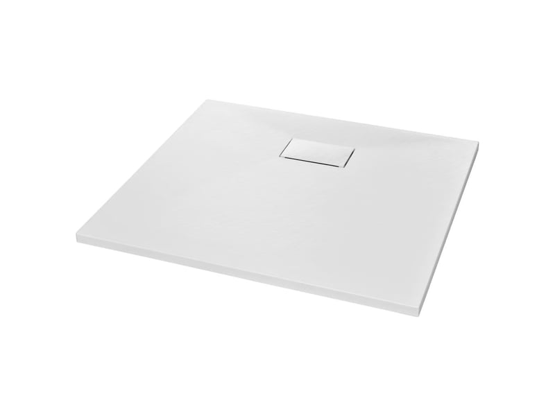  Bac de douche receveur de douche rectangulaire salle de bain maison intérieur trou de drain standard de 9 cm smc 90x80 cm blanc 02_0003449  - Conforama A