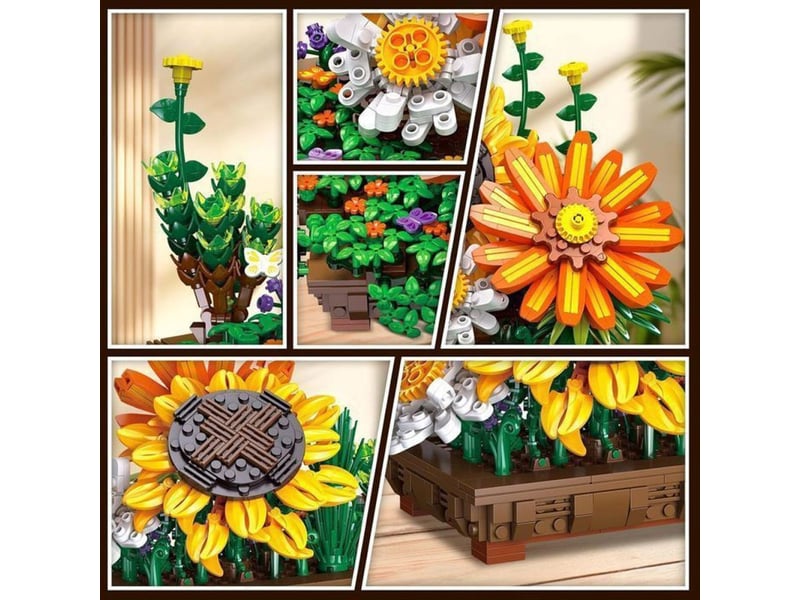  Kit de construction 2 en 1 bonsai floral ou fleur de table 818 pieces multicolores modeles a et 2 en 1 151498_AAAIG27829_6_DROPFR - Conforama C