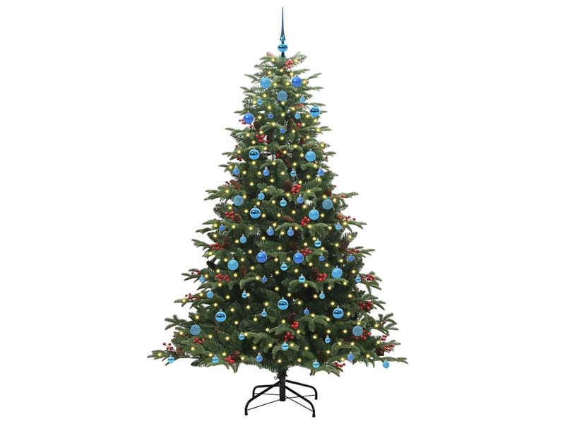  Sapin de noël, arbre de noël artificiel vert 210 cm pvc, métal et plastique cf61463  - Conforama C