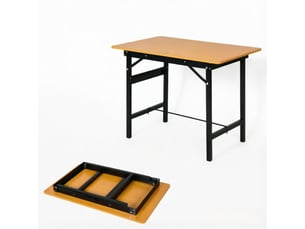 Établi pliant table de travail mdf et métal noir et jaune 100 x 60 x 75.5 cm