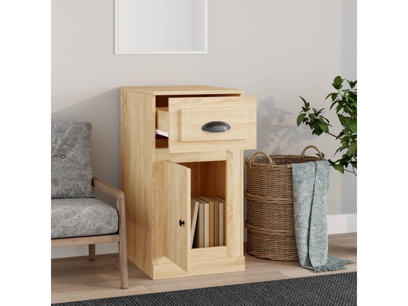  Armoire latérale, meuble de rangement avec tiroir chêne sonoma 40x50x75 cm  - Conforama C