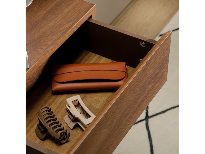 Chevet suspendu oceane, en bois couleur noyer  - Conforama D