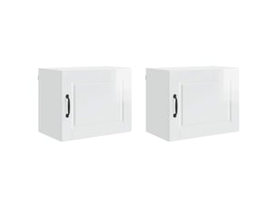 Meuble mural de cuisine, armoire de cuisine 2 pcs blanc brillant bois d'ingénierie shl4541