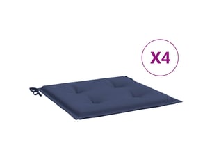 Lot de 4 coussins de palette, coussins de canapé bleu marine 40x40x3cm tissu oxford cf59732