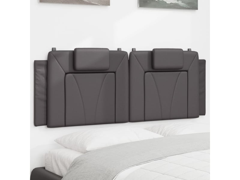  Coussin de tête de lit viana gris 140 cm similicuir cf55966  - Conforama B