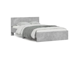 Lit 2 places 135x190 cm    coloris gris