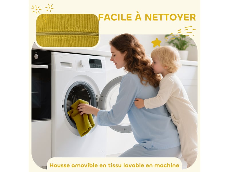 Parcours motricité bébé module motricité bébé 7 pièces avec housse lavable 107 x 107 x 30 cm multicolore - Conforama R