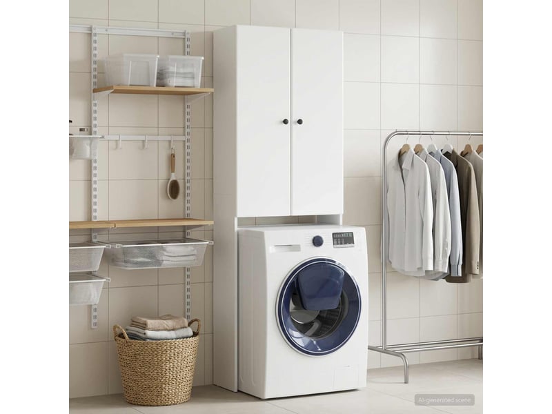  Armoire de toilette, meuble de toilette breda blanc brillant 66x25.5x190 cm  - Conforama C