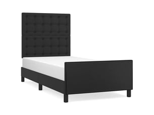Lit simple 100x200 cm coloris noir