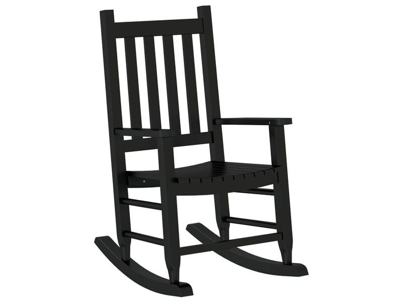  Chaise à bascule pour enfants 6-12 ans en bois de peuplier noir dec028936  - Conforama A
