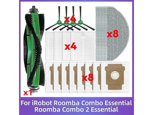 For irobot roomba combo 2 essential, roomba vac 2 essential accessories main side brush hepa filter mop spare parts