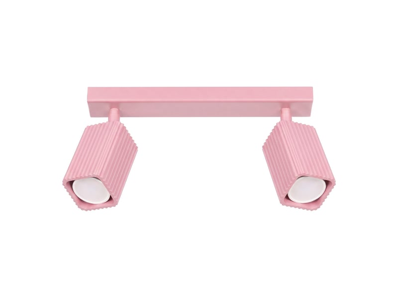  Plafonnier rayo 2 rose aluminium moderne 16.5x30x6cm SL.3276 - Conforama A