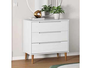 Commode 1 tiroir(s) <strong></strong> <strong></strong> coloris blanc largeur 80 cm