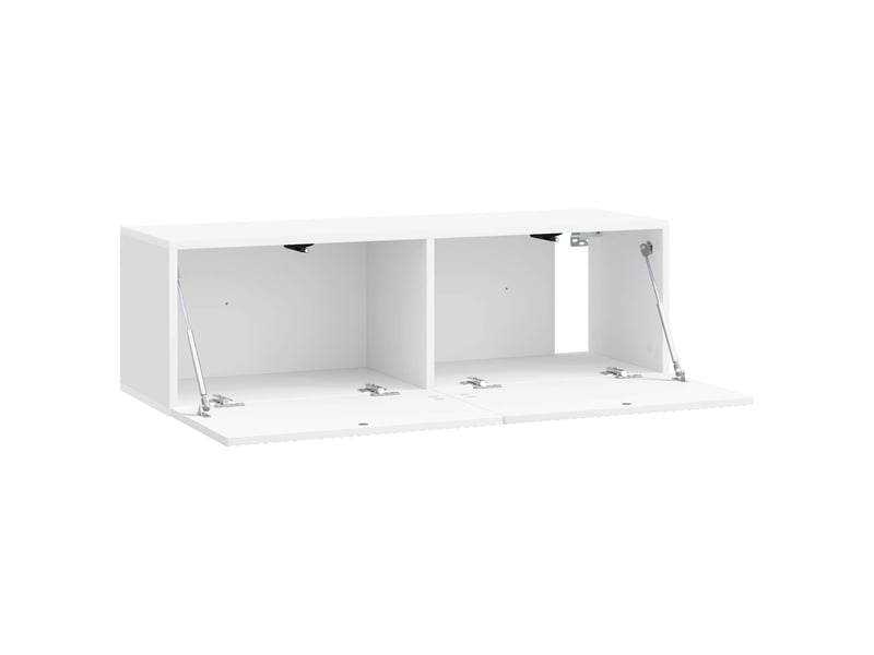 Meuble tv - banc tv - meuble de rangement mural blanc 98 x 31 x 30 cm bois d'ingénierie  - Conforama E
