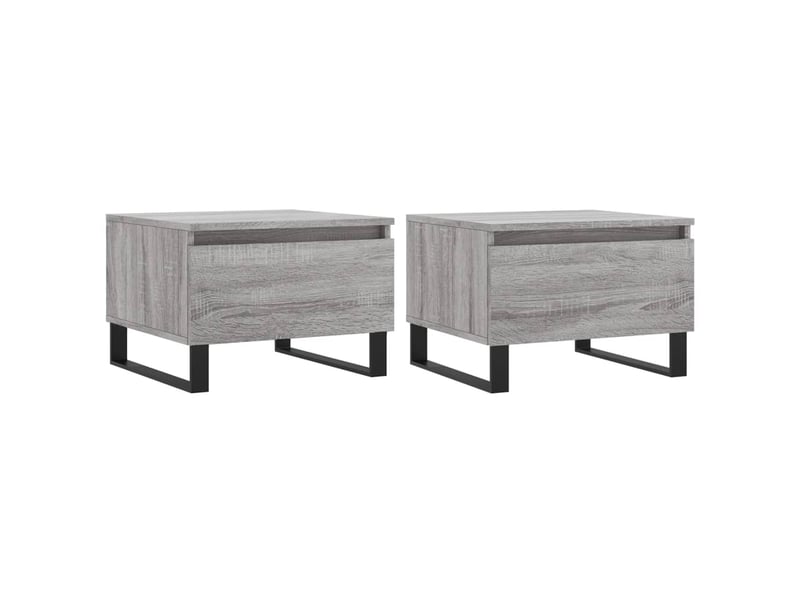  Tables basses 2 pcs - table de salon - table à thé sonoma gris 50x46x35 cm bois d'ingénierie  - Conforama A