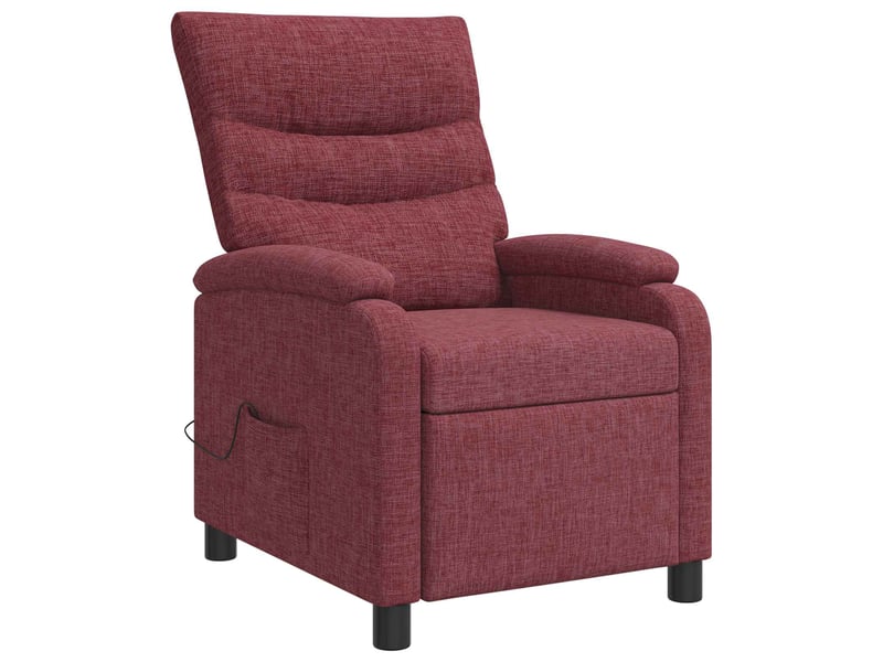 Vidaxl fauteuil de massage inclinable bordeaux tissu - Conforama E