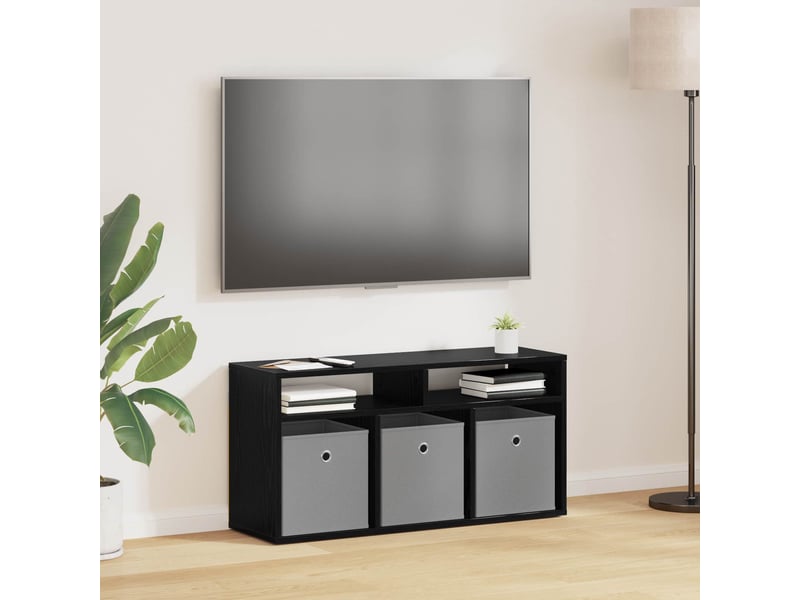  Meuble tv - basboard avec tiroir chêne noir 87 x 27,5 x 43 cm  - Conforama B