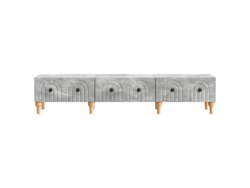  Meuble tv - banc tv - meuble de rangement gris béton 147 x 34,5 x 30 cm bois d'ingénierie  - Conforama E