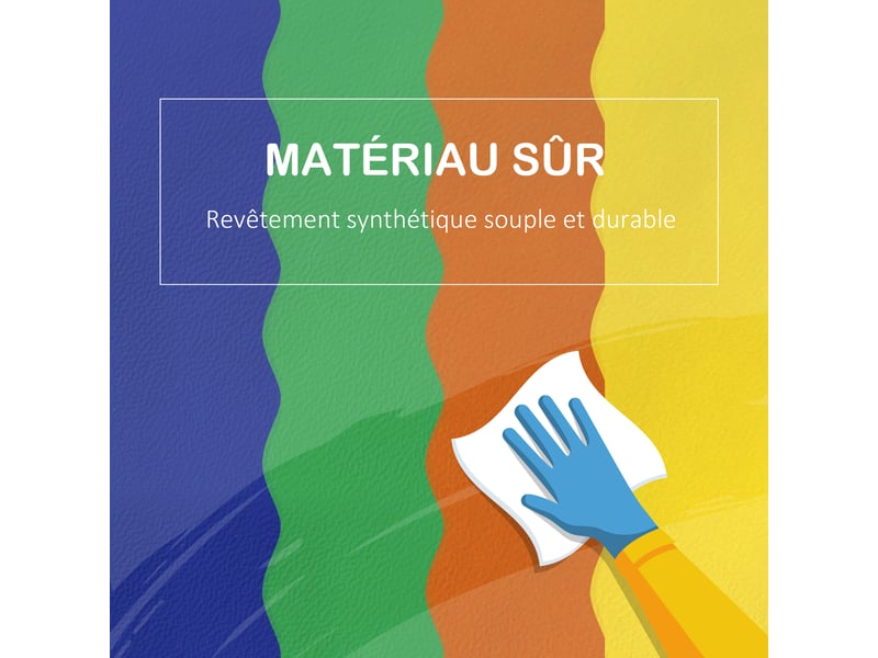 7pcs module motricité bébé parcours motricité bébé blocs de construction en mousse epe avec housse en polyuréthane - jouets éducatifs pour enfants d'âge préscolaire, multicolore - Conforama W