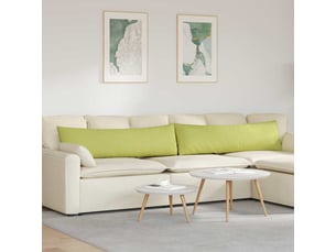 Lot de 2 coussins de canapé, coussins décoratifs tissu vert clair 145 x 40 cm cf58972