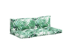 Lot de 2 coussins de palette, coussins de canapé motif de feuilles tissu cf59564
