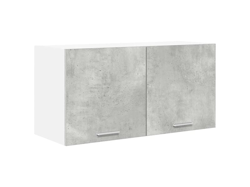  Armoire suspendue moderne avec grand espace de stockage 80 x 31 x 40 cm en bois d'ingénierie gris béton 02_0053228  - Conforama A