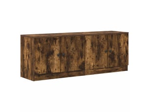 Table de chevet avec stockage 2 pièces chêne fumé 66 x 35 x 48 cm
