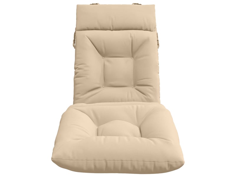 Coussin de transat, coussin pour bain de soleil vianen 100 % polyester crème 200 x 60 x 8 cm cf56296 - Conforama D