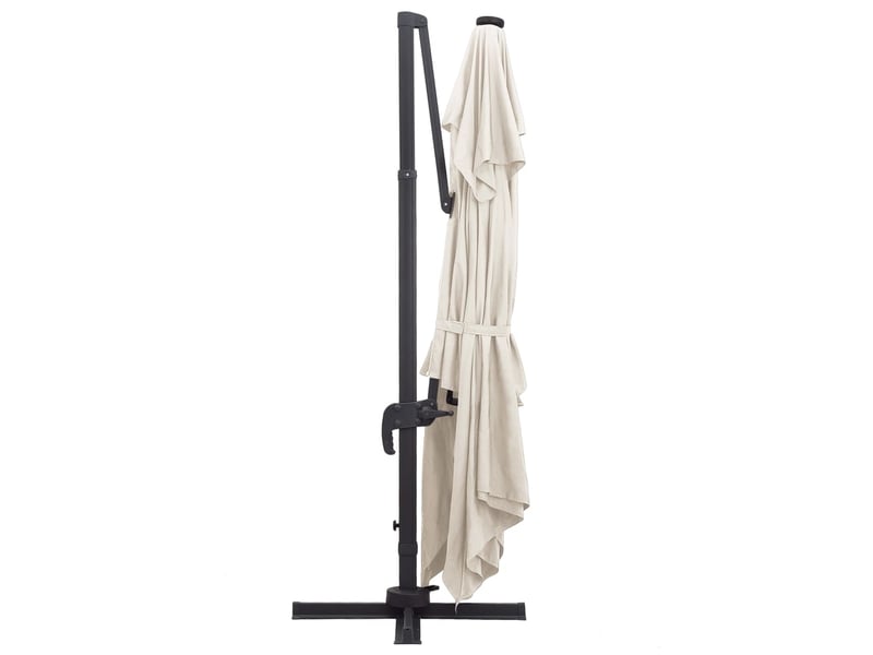 Parasol de jardin | parasol d'extérieur en porte-à-faux lumières led mât en aluminium shl7854 - Conforama E