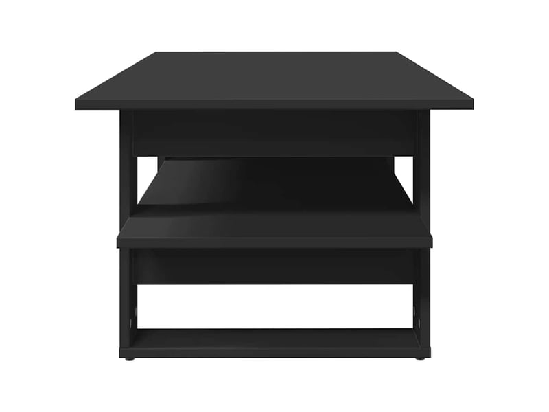  Table basse rectangulaire | table de salon noir 102x55x42 cm bois d'ingénierie shl6730  - Conforama D
