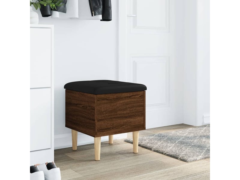  Banc chambre, banc de rangement chêne marron 42x42x46 cm bois d'ingénierie  - Conforama C
