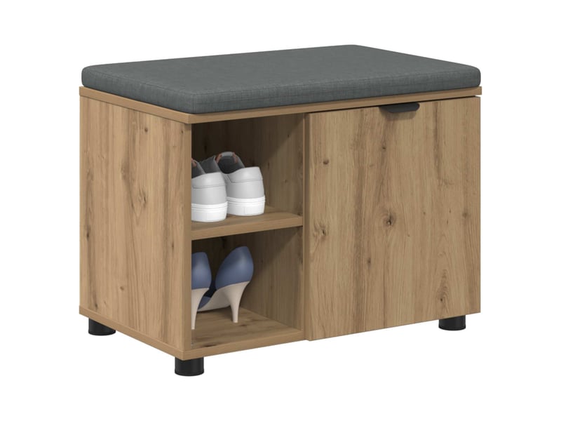  Banc d'entrée, banc interieur chêne artisanal 60x38x46 cm shl48636  - Conforama C