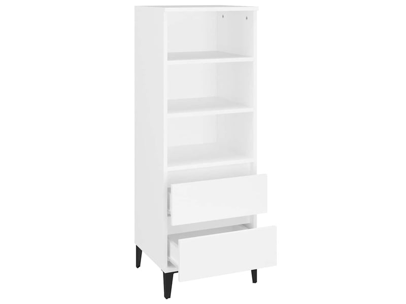  Buffet haut - bahut - meuble de rangement blanc 40x36x110 cm bois d'ingénierie  - Conforama D